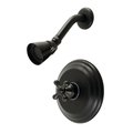 Kingston Brass KB3630AXSO Pressure Balanced Shower Faucet, Matte Black KB3630AXSO